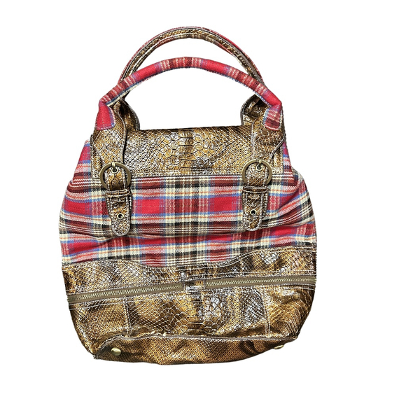 JN'S Plaid Flap Bag - New With Tags - Tartan Shoulder - Picture 3 of 9